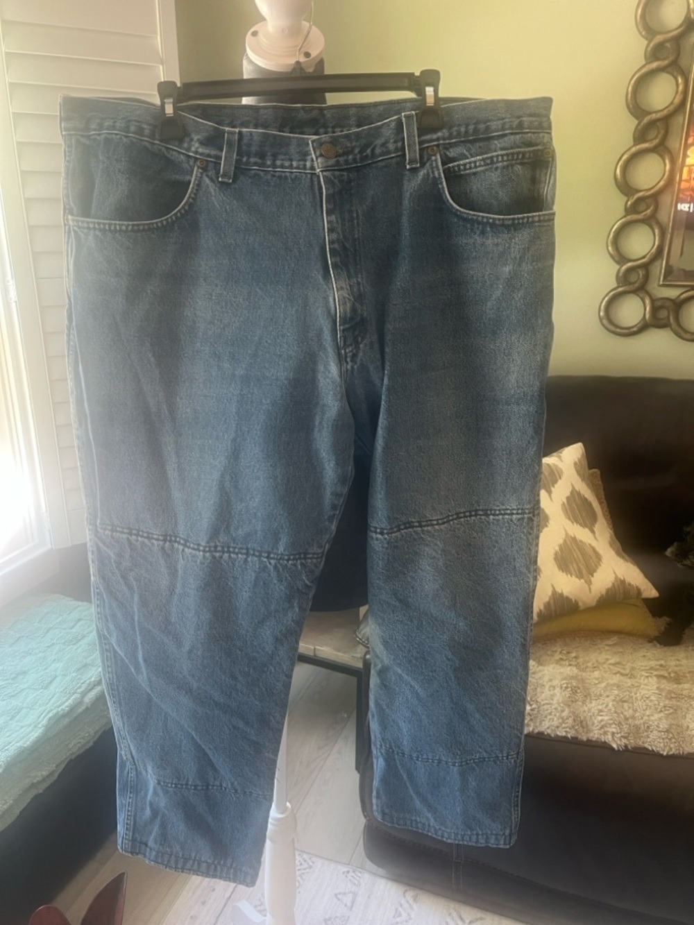 Relaxed Fit Men's Dark Blue Denim Jeans